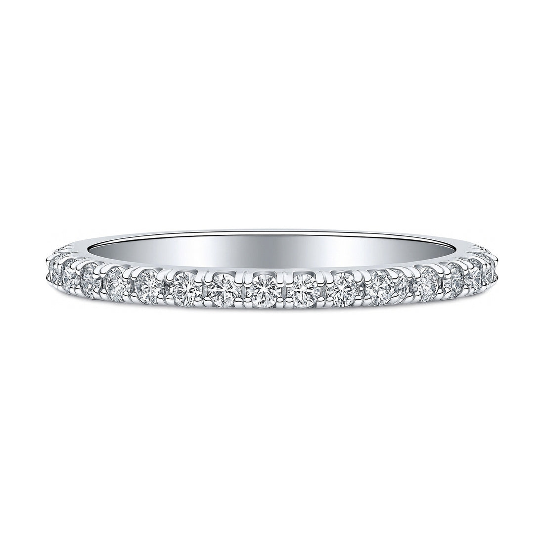 Pave CZ Eternity Ring in Sterling Silver