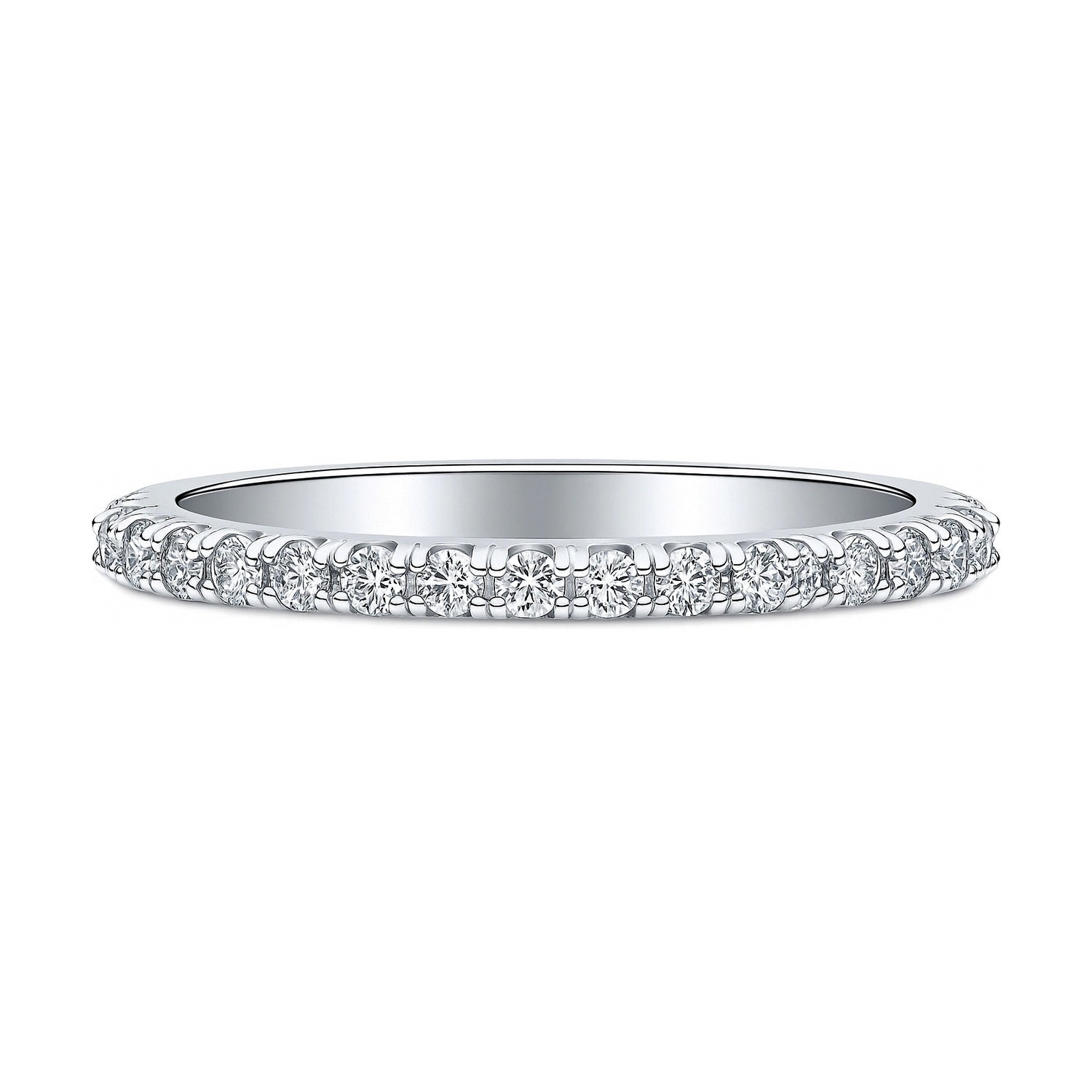 Pave CZ Eternity Ring in Sterling Silver