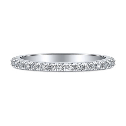 Pave CZ Eternity Ring in Sterling Silver