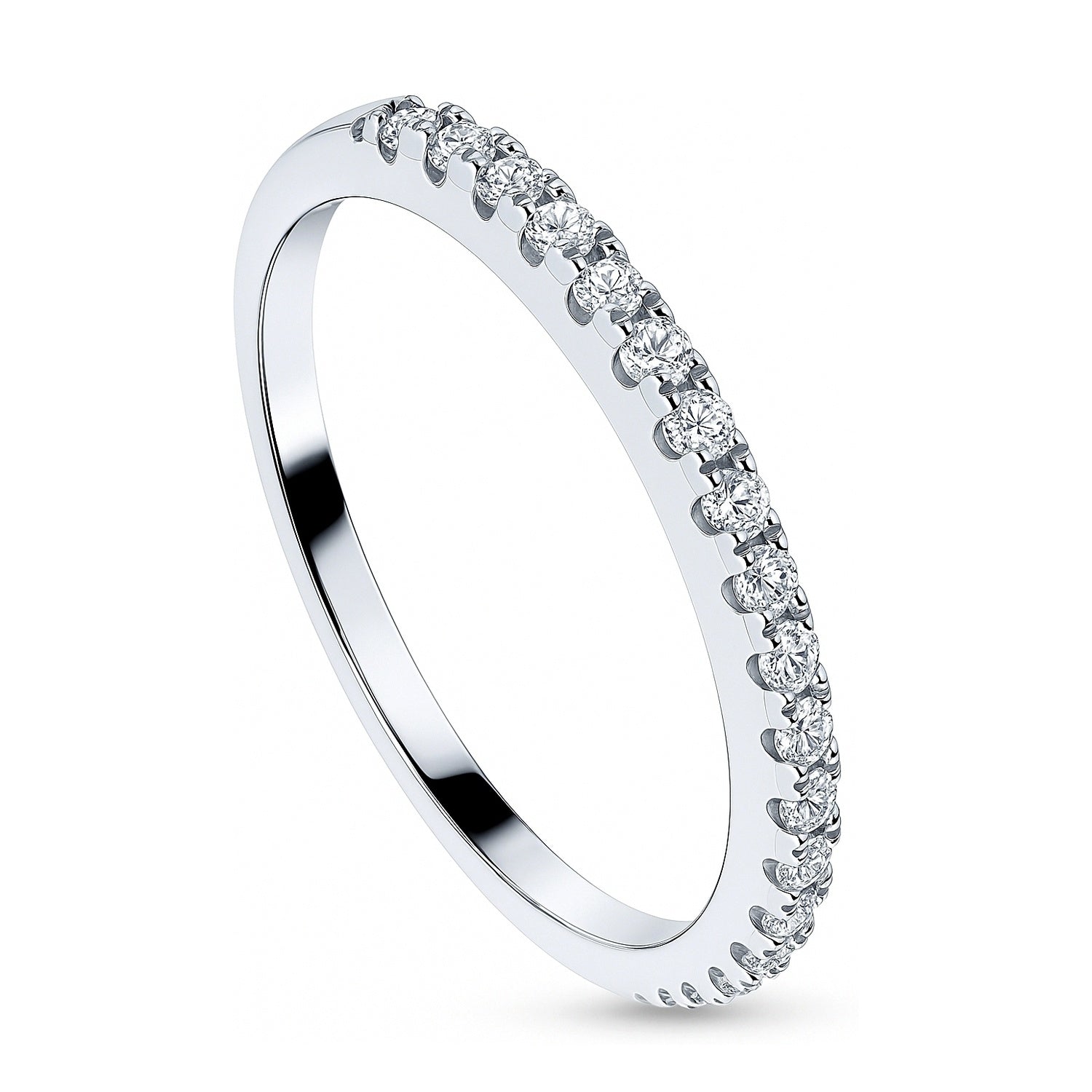 Pave CZ Eternity Ring in Sterling Silver