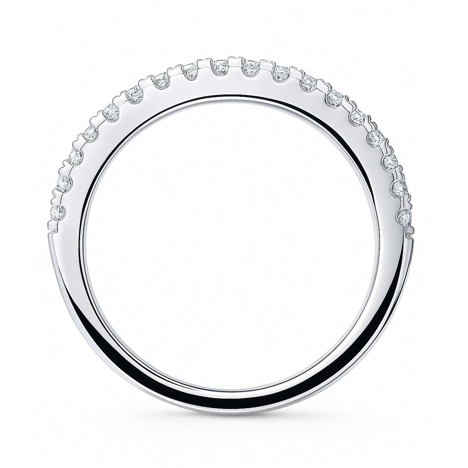 Pave CZ Eternity Ring in Sterling Silver, 8 of 8