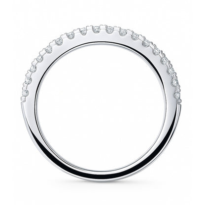 Pave CZ Eternity Ring in Sterling Silver