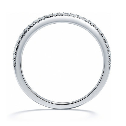 Wishbone Pave CZ Eternity Ring in Sterling Silver