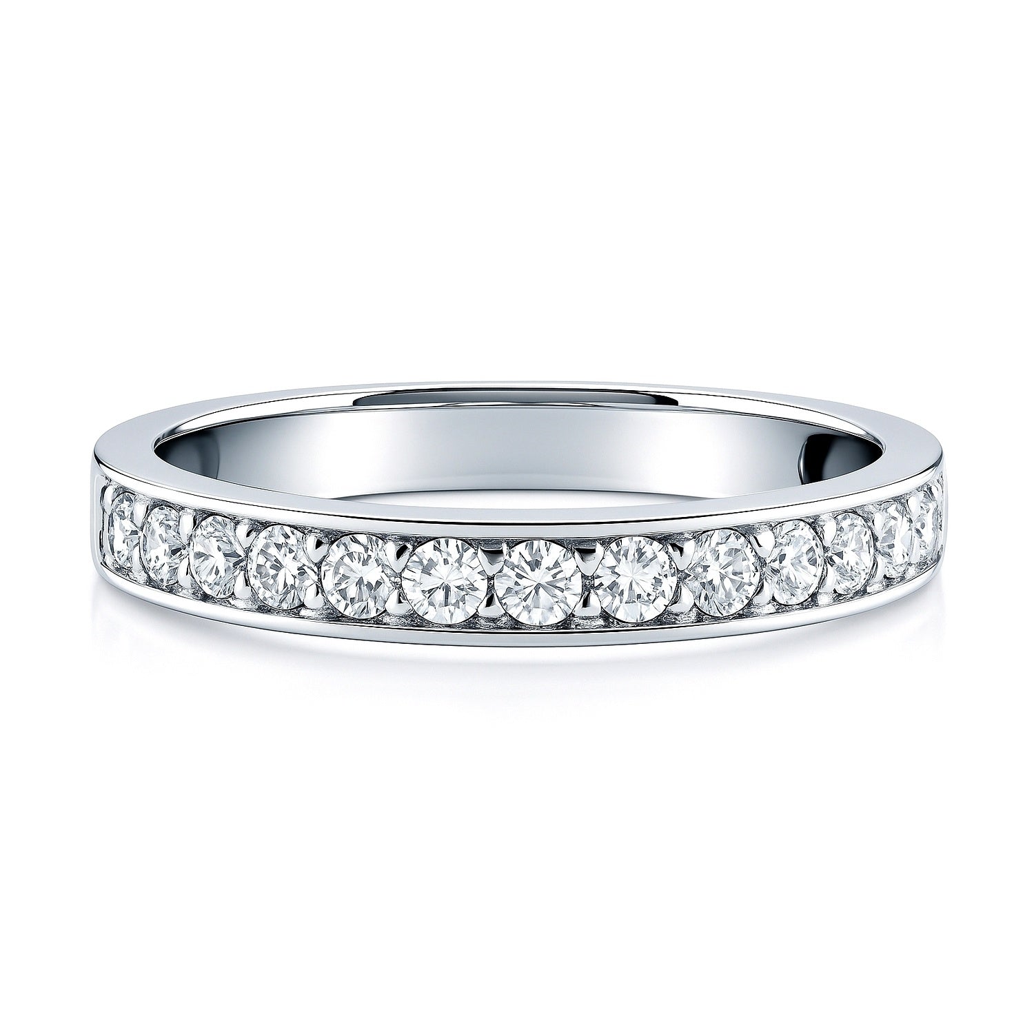Pave CZ Eternity Ring in Sterling Silver, 1 of 5