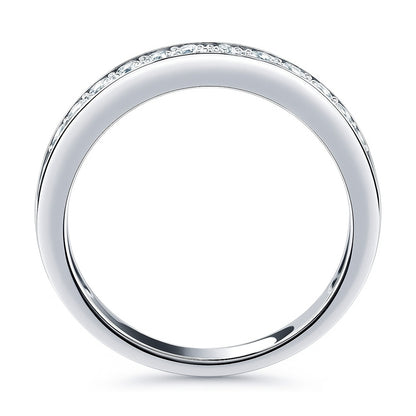 Pave CZ Eternity Ring in Sterling Silver