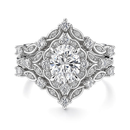 Halo Art Deco Chevron V Shaped CZ Ring Set in Sterling Silver
