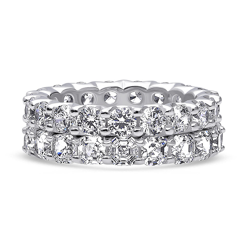 CZ Eternity Ring Set in Sterling Silver, 1 of 10