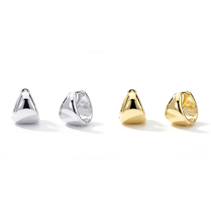 Dome Mini Huggie Earrings Gold Flashed 0.5", 2 Pairs