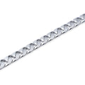 Front view of Curb Chain Anklet Ankle Bracelet in Base Metal, Silver-Tone