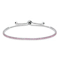 CZ Tennis Bracelet 6-10 inch, Pink Color