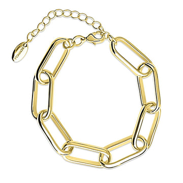 Paperclip Statement Link Bracelet in Gold-Tone