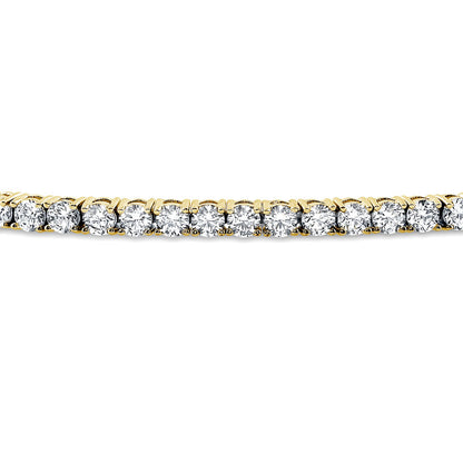 CZ Tennis Bracelet in Gold Flashed Sterling Silver