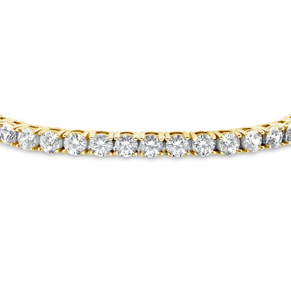 CZ Tennis Bracelet in Gold Flashed Sterling Silver