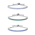 CZ Tennis Bracelet in Sterling Silver 4-9 inch