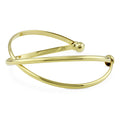 Front view of Criss Cross Infinity Cuff, Gold-Tone