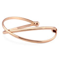 Front view of Criss Cross Infinity Cuff, Rose Gold-Tone