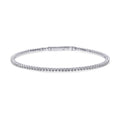 Flexible CZ Bangle in Sterling Silver, 1.75mm / 6.5 inch