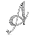 Initial Letter Pin in Silver-Tone, A