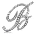 Initial Letter Pin in Silver-Tone, B