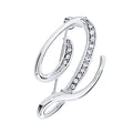 Initial Letter Pin in Silver-Tone, Q