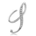 Initial Letter Pin in Silver-Tone, S