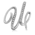 Initial Letter Pin in Silver-Tone, U