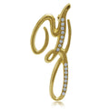 Initial Letter Pin in Gold-Tone, Z