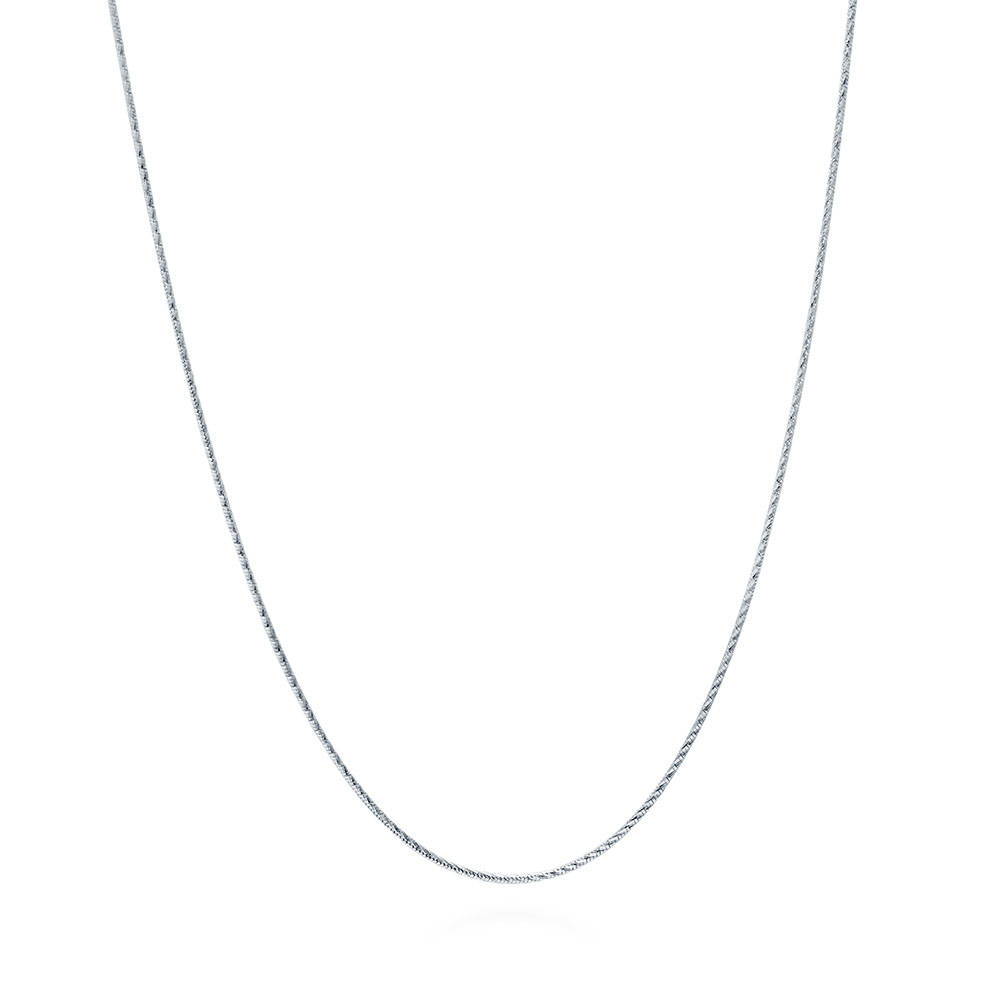 Italian Snake Chain Necklace in Sterling Silver 1mm