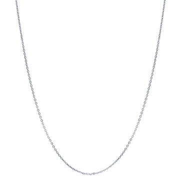 Italian Rolo Chain Necklace in Sterling Silver 1mm