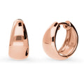 Dome Small Huggie Earrings in Sterling Silver 0.55 inch, Rose Gold Flashed