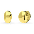 Dome Mini Huggie Earrings in Sterling Silver 0.45 inch, Yellow Gold Flashed