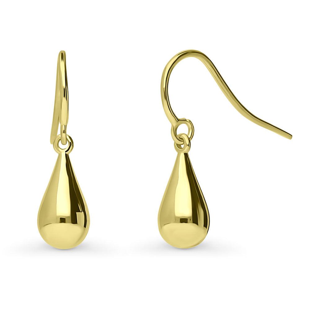 Teardrop Fish Hook Earrings in Sterling Silver