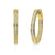Bar CZ Medium Inside-Out Hoop Earrings in Sterling Silver 0.75"