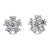 Flower CZ Stud Earrings in Sterling Silver
