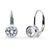 Solitaire 1.2ct Bezel Set Round CZ Dangle Earrings in Sterling Silver