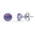 Solitaire Bezel Set Round CZ Stud Earrings in Sterling Silver 1.6ct