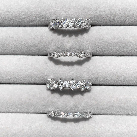 Image Contain: Art Deco Eternity Ring, Cluster Band, Eternity Ring, Flower Half Eternity Ring