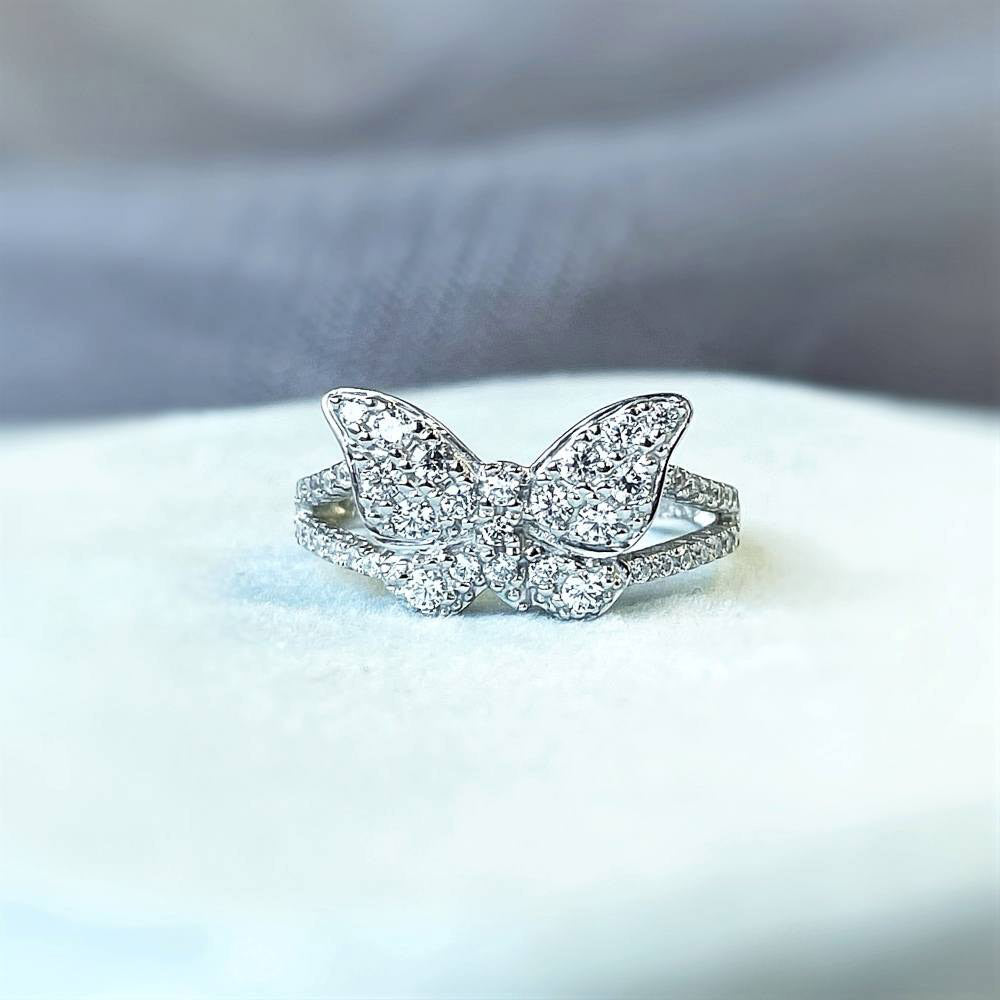 Butterfly Ring Style R1690-01 in Flatlay Display