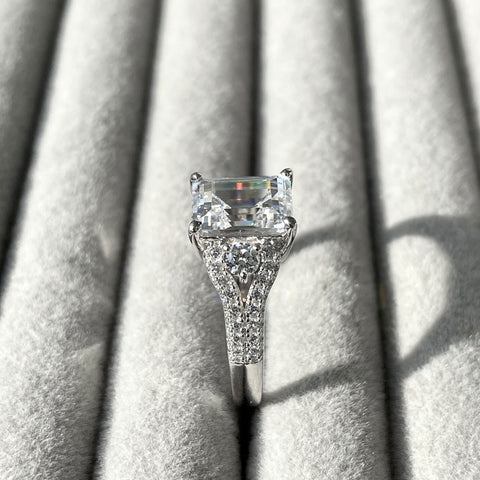 Image Contain: 3-Stone Split Shank Ring