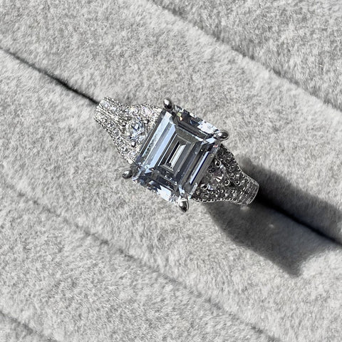 Image Contain: 3-Stone Split Shank Ring