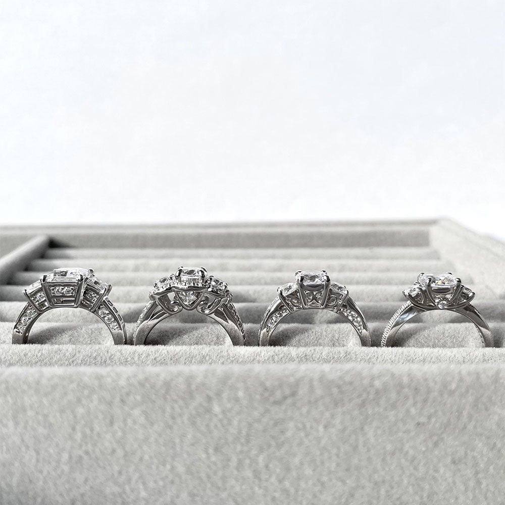 Image Contain: 3-Stone Ring, 3-Stone Split Shank Ring