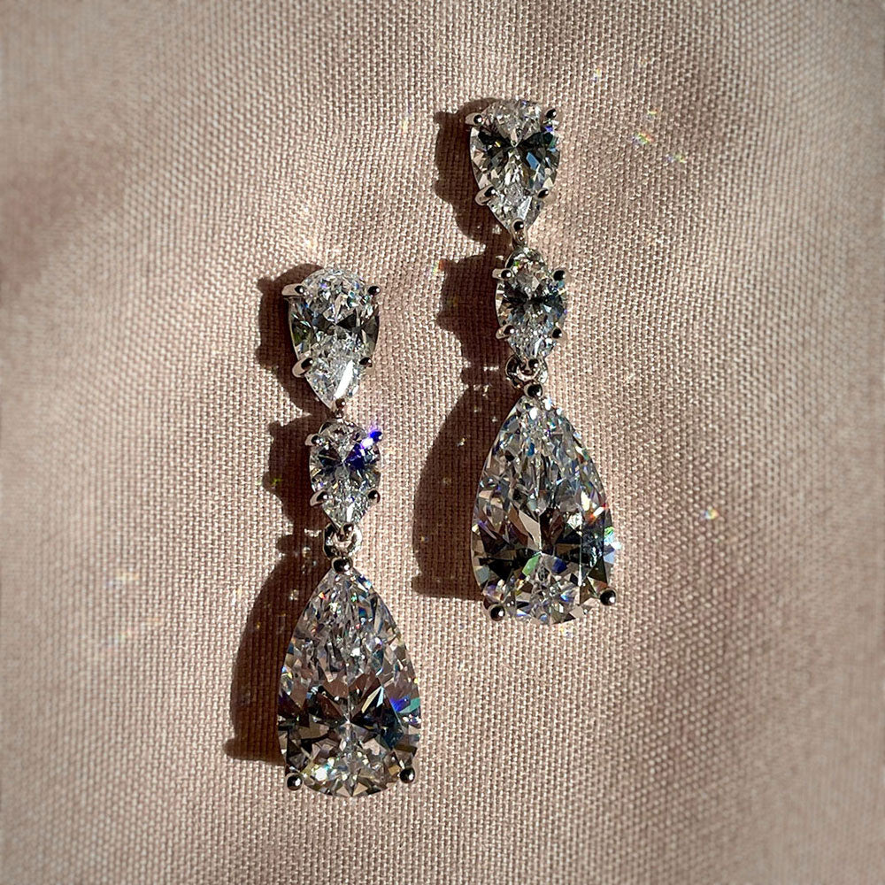 Image Contain: 3-Stone Dangle Earrings