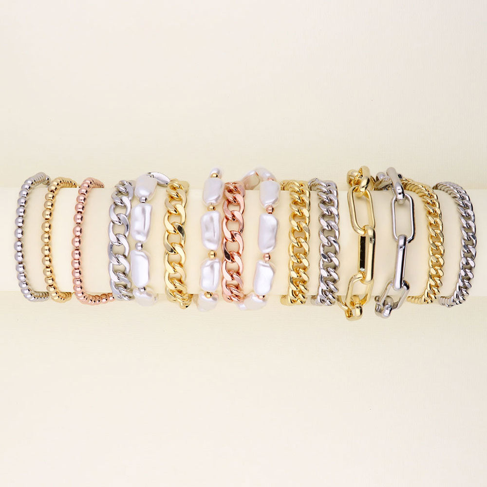 Paperclip Statement Link Bracelet in Gold-Tone