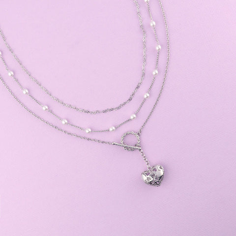 Image Contain: Heart Chain Necklace, Heart Lariat Necklace, Station Necklace