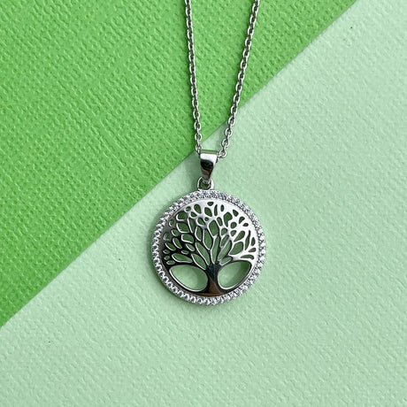 Image Contain: Family Tree Pendant Necklace