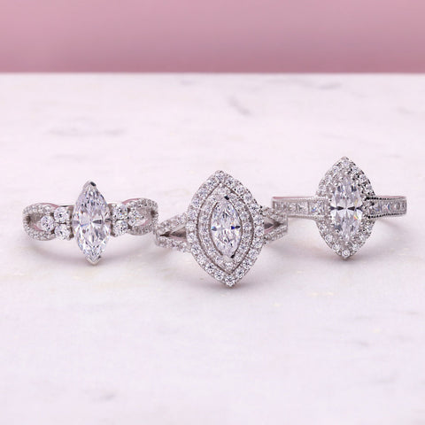 Image Contain: Flower Split Shank Ring, Halo Ring, Halo Split Shank Ring