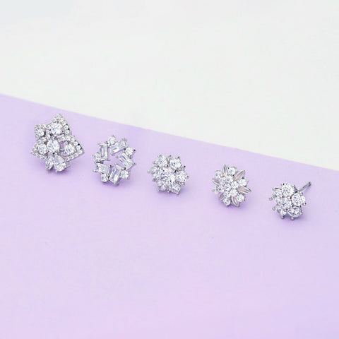 Image Contain: Flower Stud Earrings, Wreath Stud Earrings