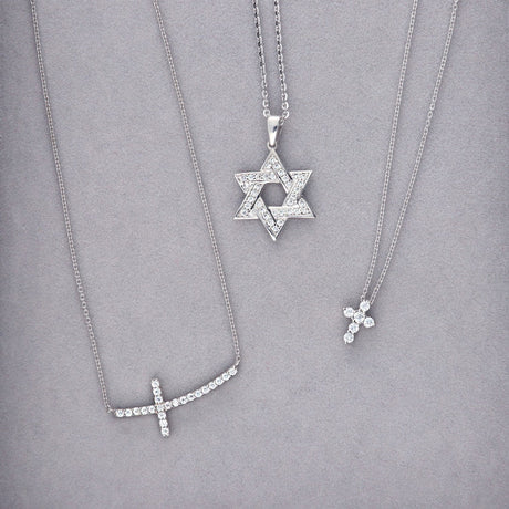 Image Contain: Cross Pendant Necklace, Sideways Cross Pendant Necklace, Star Pendant Necklace