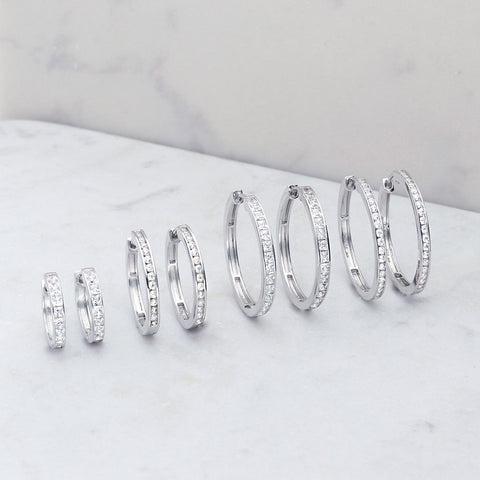Image Contain: Bar Hoop Earrings, Bar Huggie Earrings