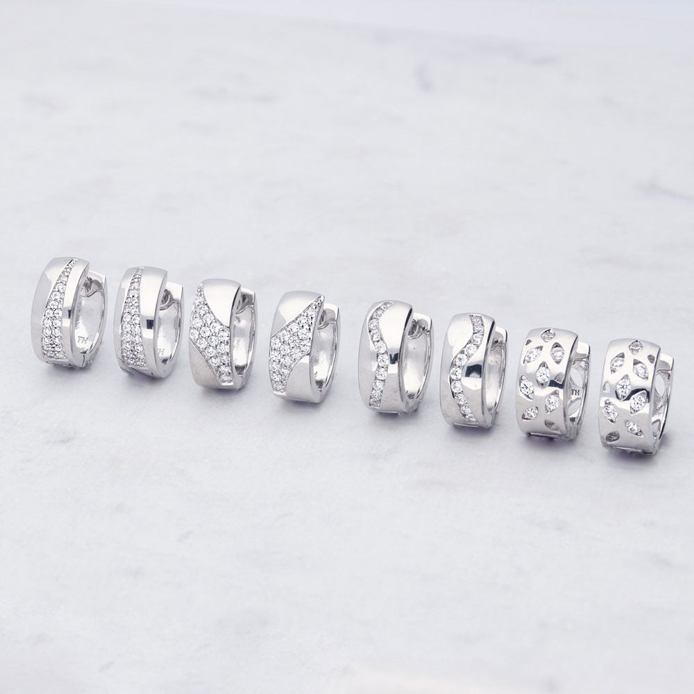 Image Contain: Huggie Earrings, Leaf Huggie Earrings, Wave Huggie Earrings